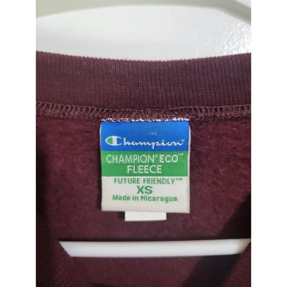 Champion Eco Fleece SZ XS University of Chicago Crewneck Sweatshirt Academia - Picture 3 of 8
